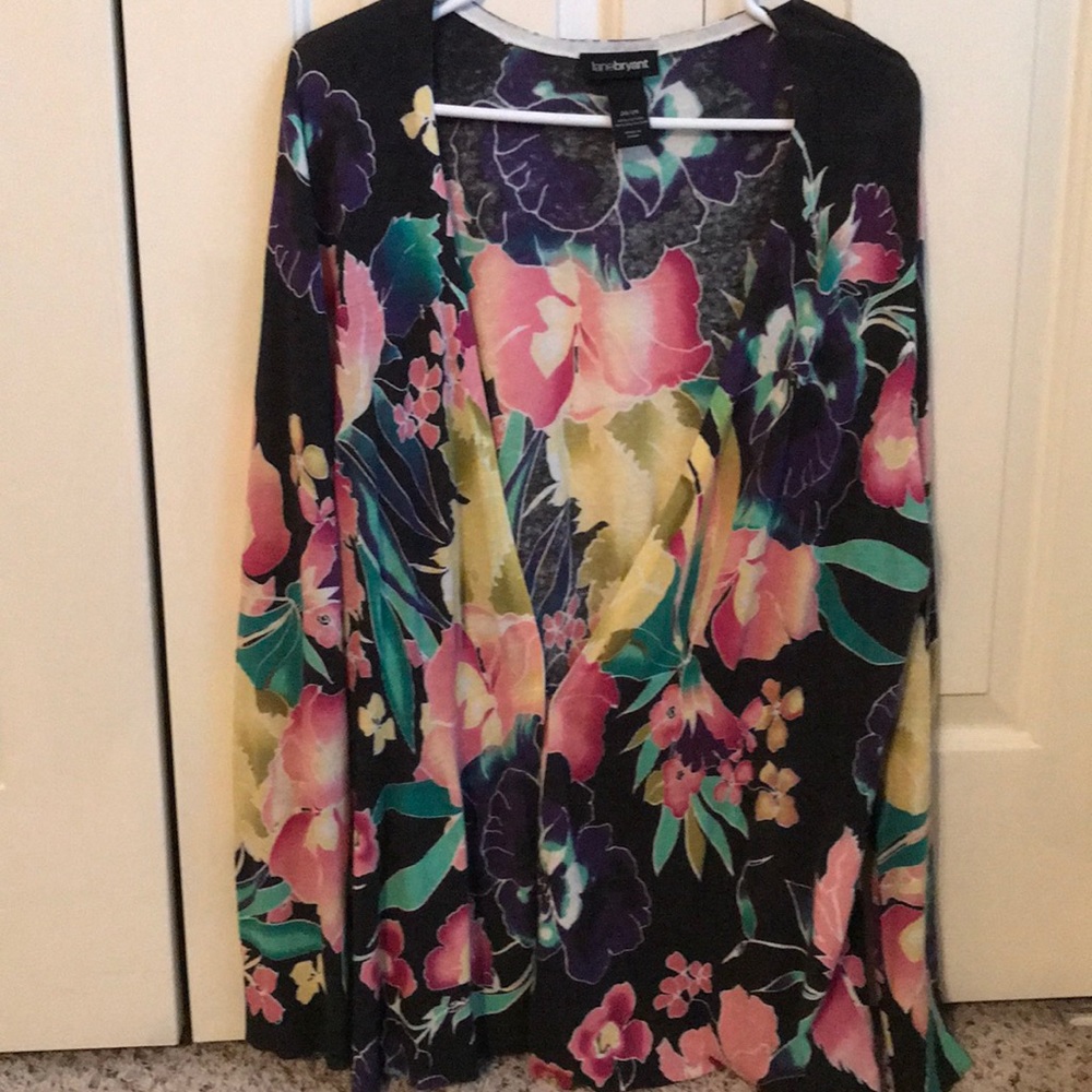 Lane Bryant floral cardigan